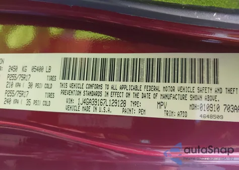 2007 Jeep Wrangler Unlimited X from USA, damaged, VIN 1J4GA39167L129128